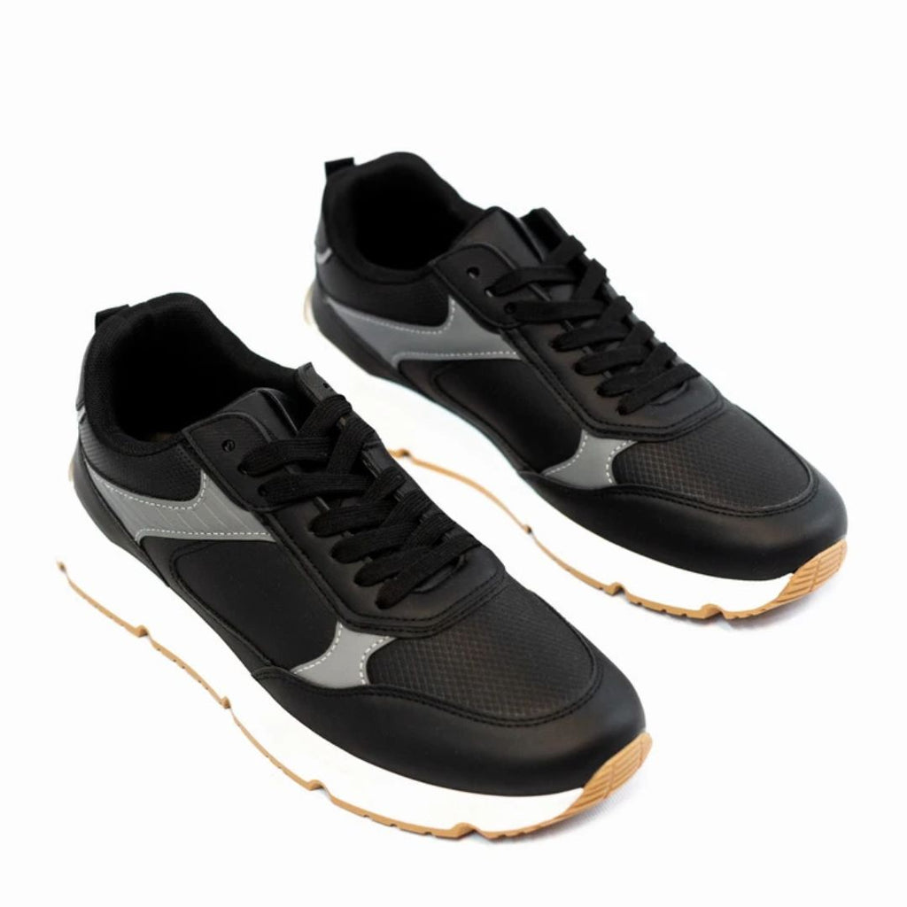 Milano – Negro con detalles grises, elegancia casual