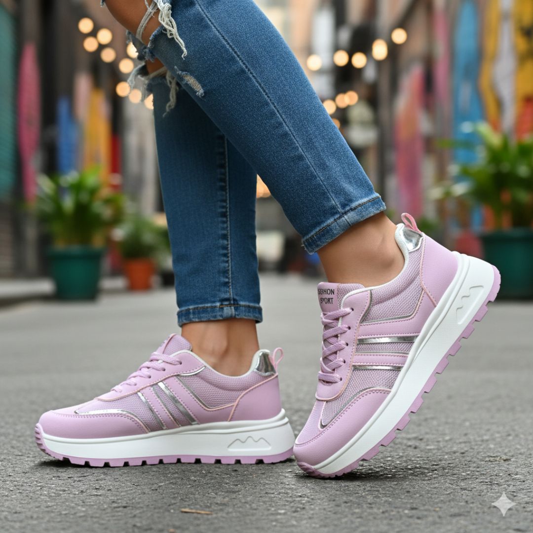 Urban Steps Blush | Championes cómodos y livianos con plataforma
